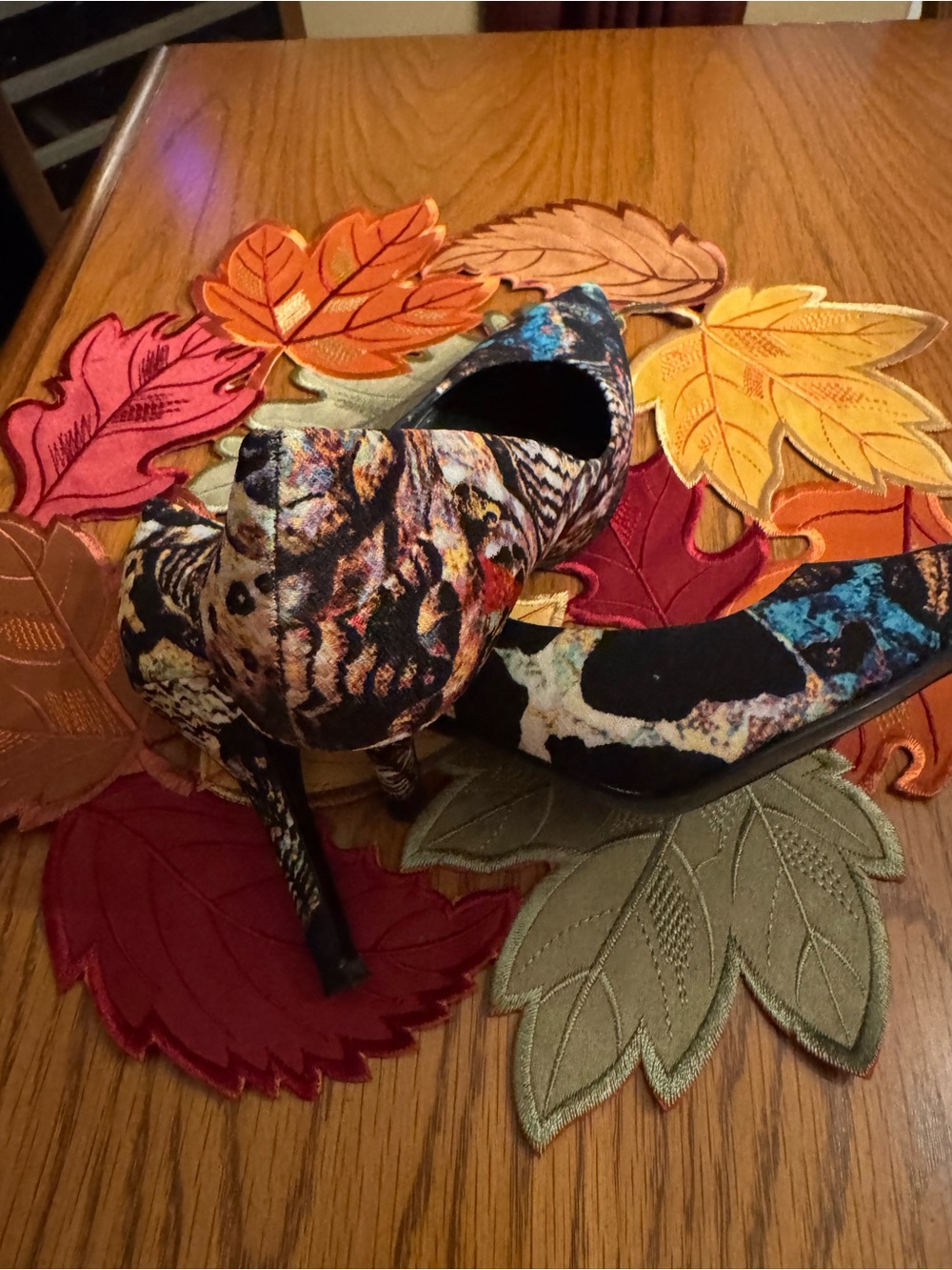 Nine West Multicolored Patterned Pointed-Toe Heels - Picture 3 of 7